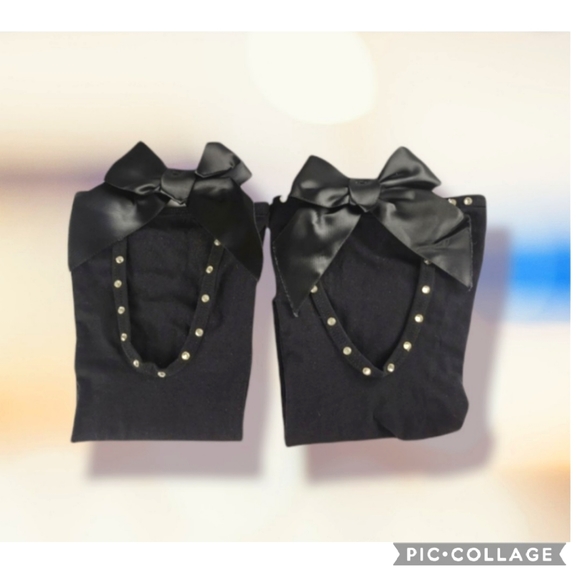 Women's stay up thigh high stockings w/ rhinestone - Picture 4 of 7